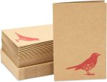 36 Pack Bird Note Cards with Envelopes, Blank All Occasion Thank You Cards, Rustic-Style (Kraft Paper, 4 x 6 In) - Image 5